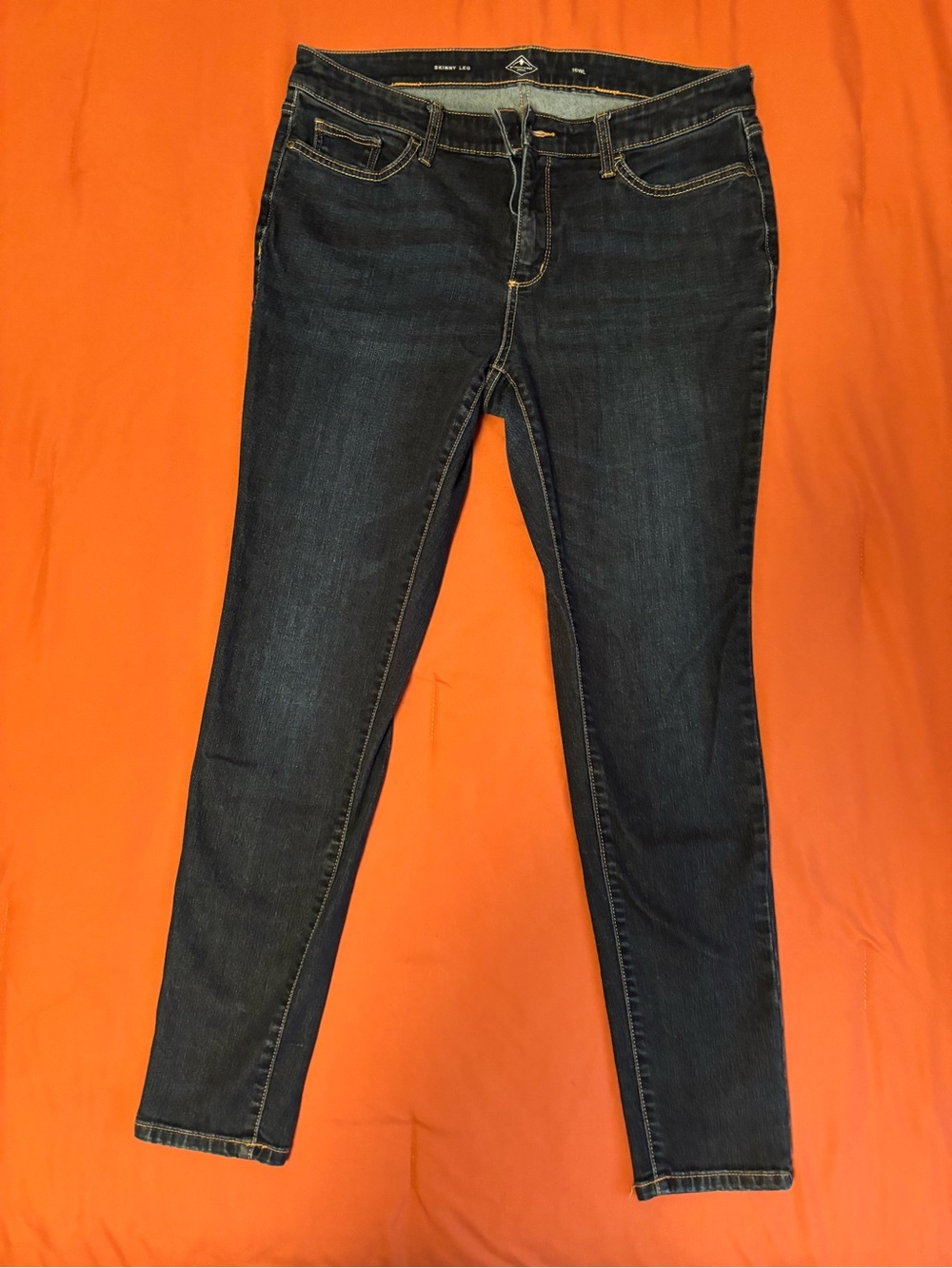 St. John's Bay Dark Indigo Skinny Jeans 16W- LONG